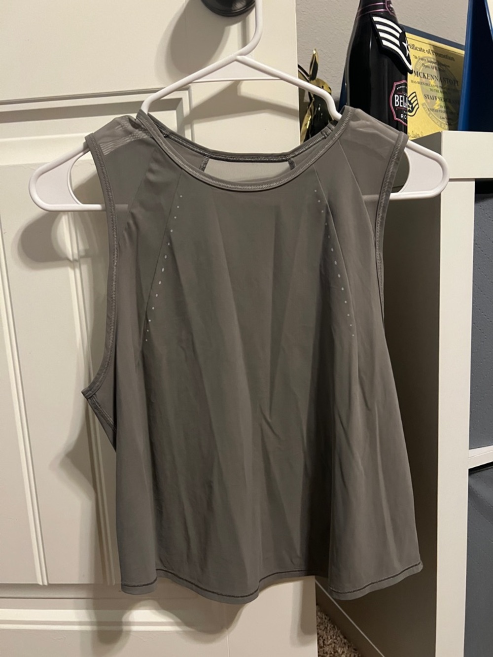 lululemon athletica Sculpt Cropped Tank Top- Carbon Dust